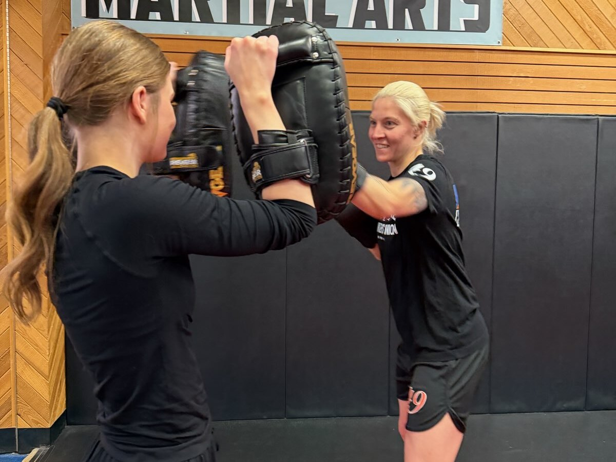 Pad work at AK-49 Martial Arts